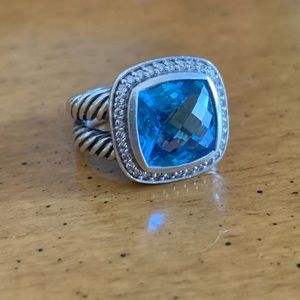 David Yurman Albion Ring Blue Topaz